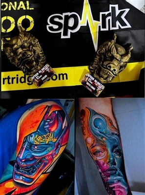 SPARK mākslinieks @anfitriontattoo izcīnījis dubultu uzvaru izstādē Expo Tatt...