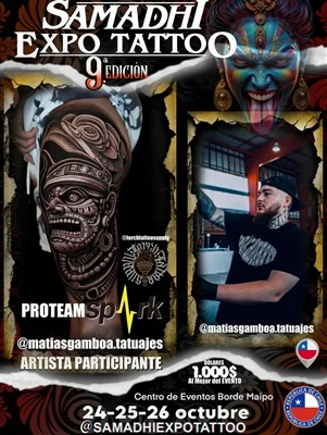 Čīles mākslinieks @matiasgamboa.tatuajes pievienojas zvaigznes - studded sast...
