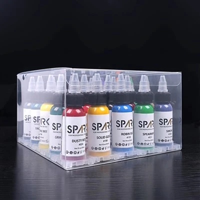 1 unce (30 ml) Spark Ilgi{2}}noturīgs un ātrs Premium 25 krāsu tetovēšanas tintes komplekts tetovēšanai un ķermeņa mākslai