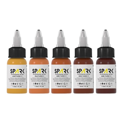 1 unces pudeles Professional Spark Flesh Tone Tetovēšanas tintes komplekts - Saderīgs ar ES REACH