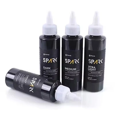 Sparkle Factory Custom 4oz 120ml balta mazgāšana pārsteidzoša krāsas pigmenta korpuss Āda Triple melna tintes tauriņu tetovējums