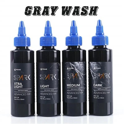 Spark Professional 120ml pelēkās mazgāšanas kosmētikas organiskais melns tetovējuma tintes korpusa māksla premium pastāvīgais pigmenta grims