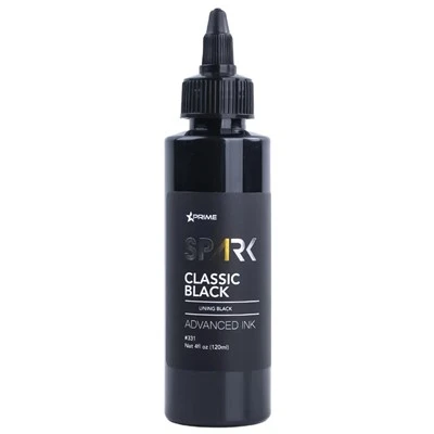 Spark augstas kvalitātes Organic Liquid Tattoo Ink Deep Black 3 sērijas klasiskā melna/cauruma melna/Vanta melna pastāvīgai tetovēšanai