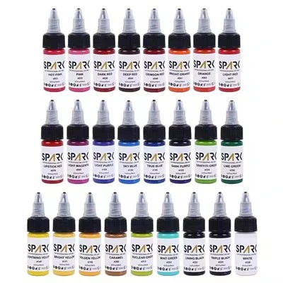 Spark vairumtirdzniecība pielāgota 0. 5 oz 15 ml netoksisks PMU vegāns pagaidu kosmētikas profesionālais eļļas tetovēšanas tinte