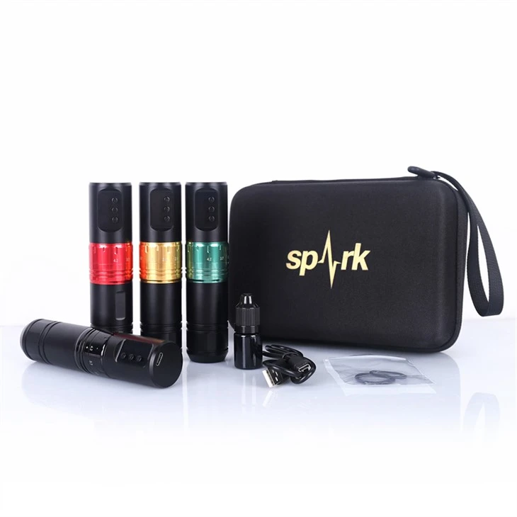 1600 mAh Spark Tattoo Machine bezvadu tetovēšanas mašīna, profesionāla