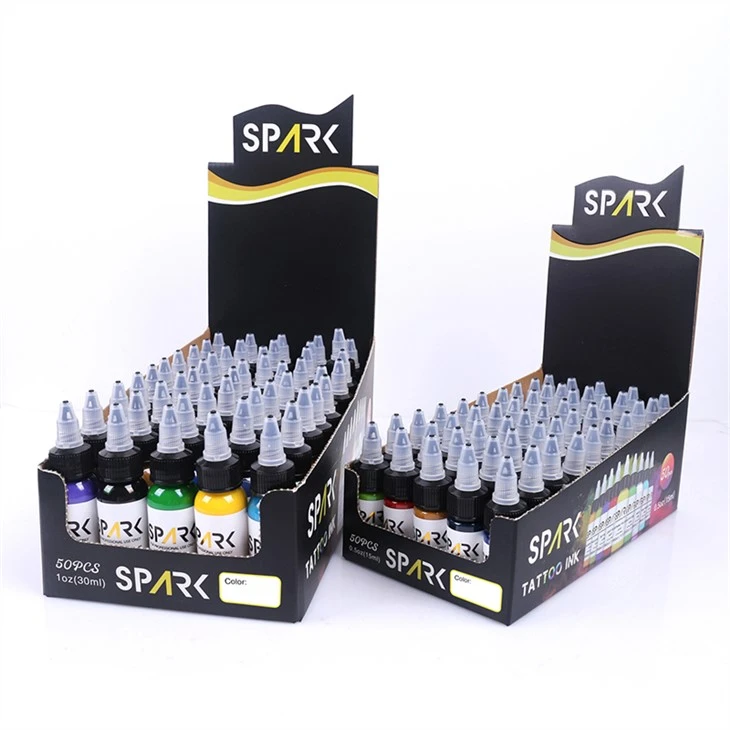 50 krāsu komplekti Tattoo Ink Black Light Tattoo Ink Spark Original