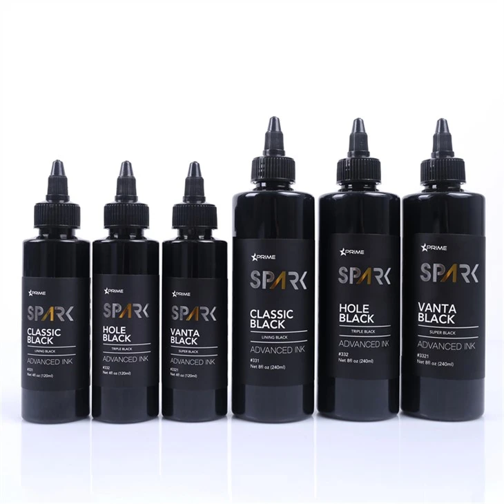 8OZ Black Ink Series Hole Black Triple Black Spark Tattoo Ink Tetovēšanas tinte bez svina