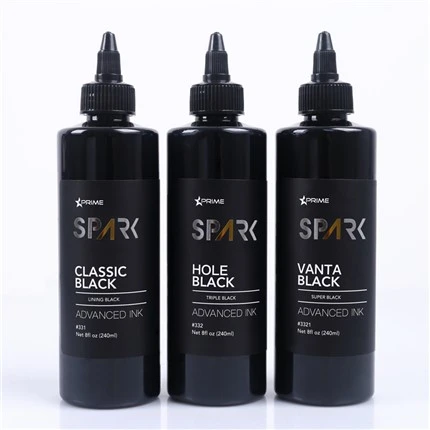 8OZ Black Ink Series Classic Black Lining Black Spark Tattoo Ink Profesionāls tetovēšanas tintes displejs