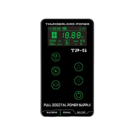 Spolēm un rotējošām tetovēšanas iekārtām LCD tetovēšanas piederumiem mini barošanas avota tetovējumiem