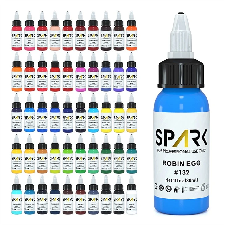 Spark Tattoo Ink Set Profesionāla krāsa tetovējuma tintei