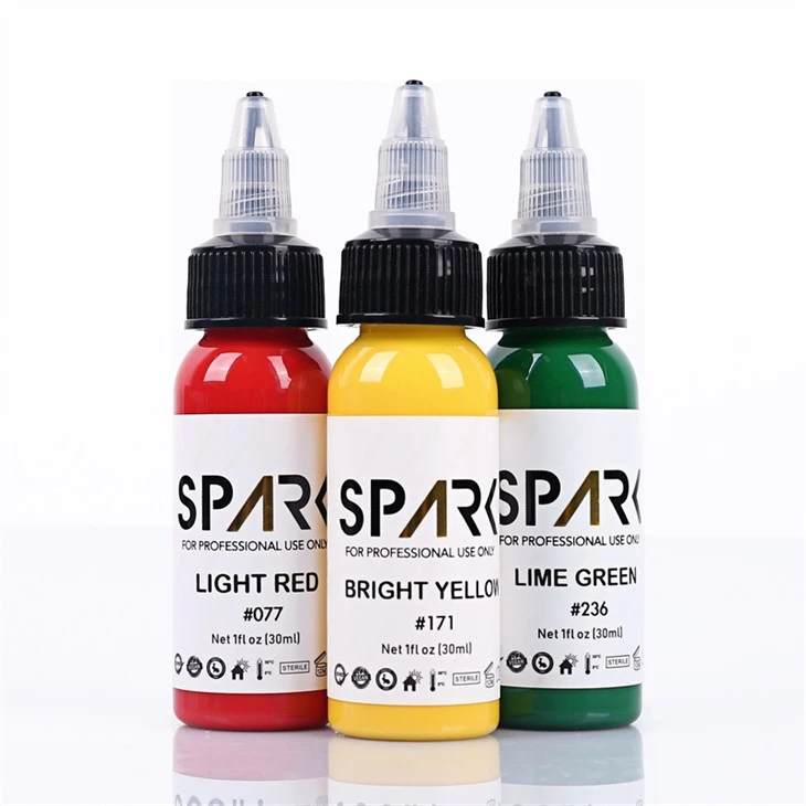 Lielapjoma tetovējumu tinte Spark Tattoo Ink Super Black tetovēšanas tinte