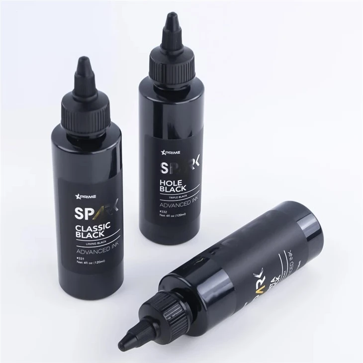 Melna gaiša tetovējuma tinte trīskāršs melns 8OZ Hole Black Black Ink Series Spark Tattoo Ink Tattoo Ink Set