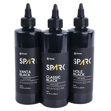 Tattoo Ink 8 Oz Super Black Black Ink Series Vanta Black Spark Tattoo Ink Tetovēšanas tintes komplekts