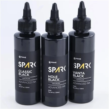 Lielapjoma tetovēšanas tinte 8OZ Black Ink Series Hole Black Triple Black Spark Tattoo Ink Svinu nesaturoša tetovēšanas tinte